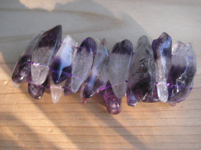 Chevron Amethyst bracelet helps with stress release 3852